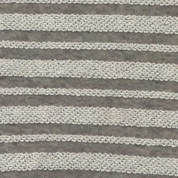 Reiss Women's Sz S Shirt Orlando Striped Textured Short Sleeve Gray White New - Picture 6 of 7